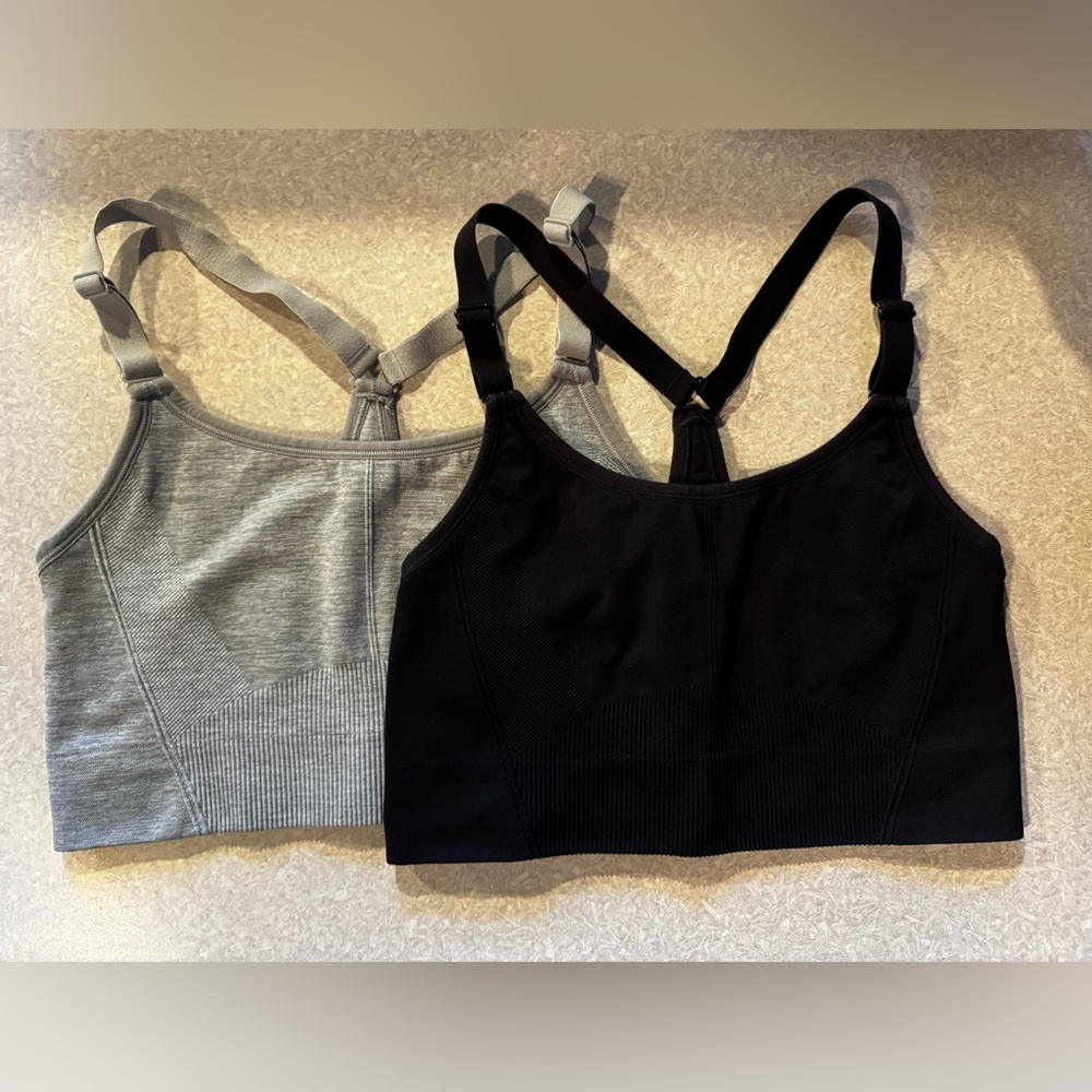 Bundle of 2 all in motion sports bras in black and gray